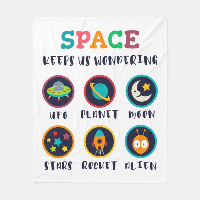 Space keeps us wondering fleecedecke (Vorderseite)