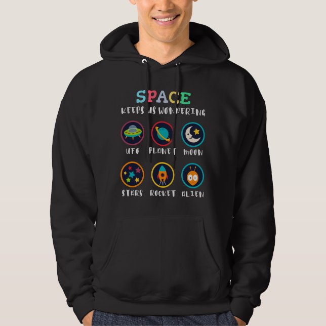 Space keeps us wondering hoodie (Vorderseite)
