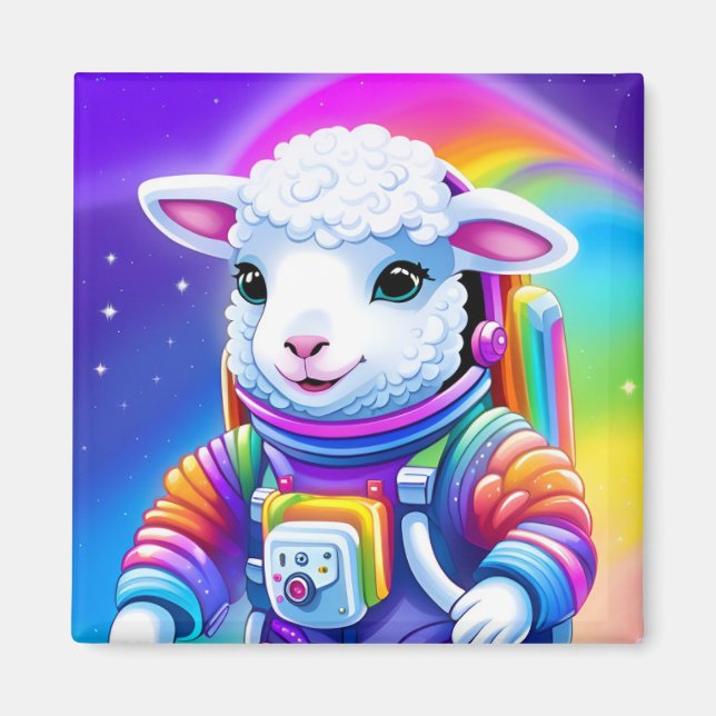 Space Lamb Magnet (Vorne)