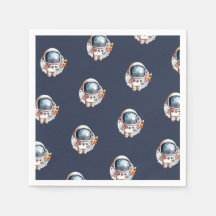 Space Man Rocket Ship Moon Birthday