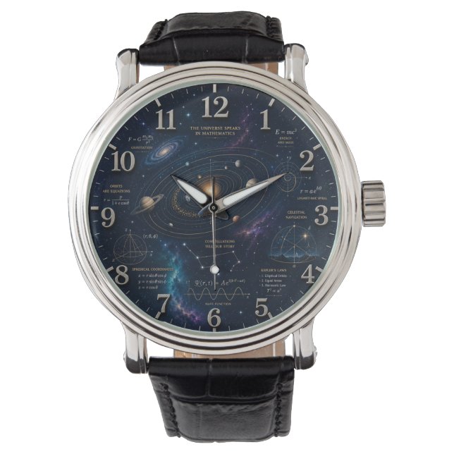Space Mathematics Astronomy  Armbanduhr (Vorderseite)
