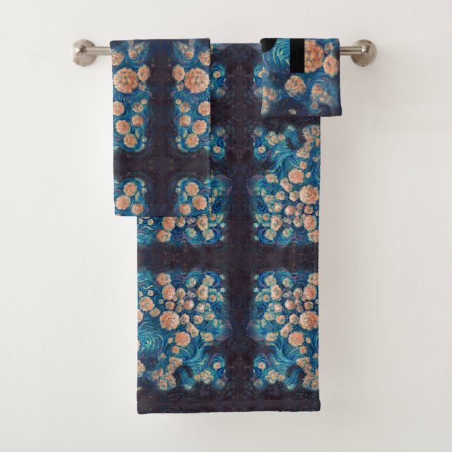 Space Mimosa Goldener Nebel Blossom Badhandtuch Set (Insitu)
