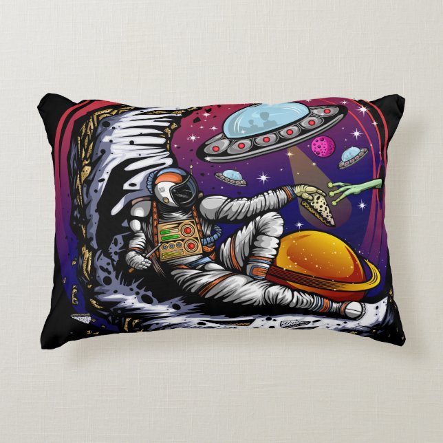 Space Moon Cheese Dekokissen (Vorderseite)