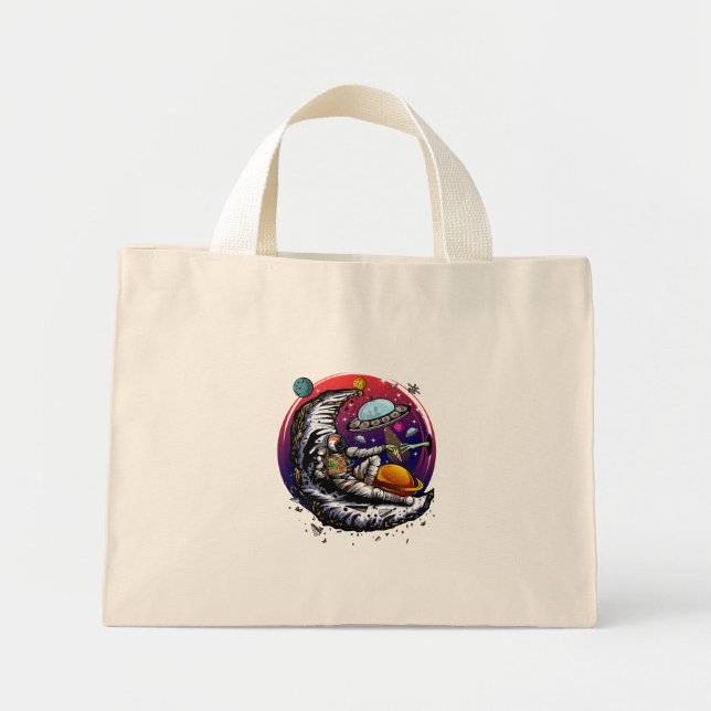 Space Moon Cheese Mini Stoffbeutel (Vorne)