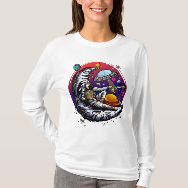 Space Moon Cheese T-Shirt (Vorderseite)