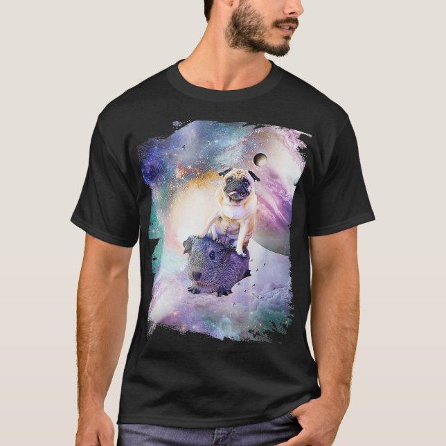 Space Mops Reiten Guinea Pig Premium T-Shirt (Vorderseite)