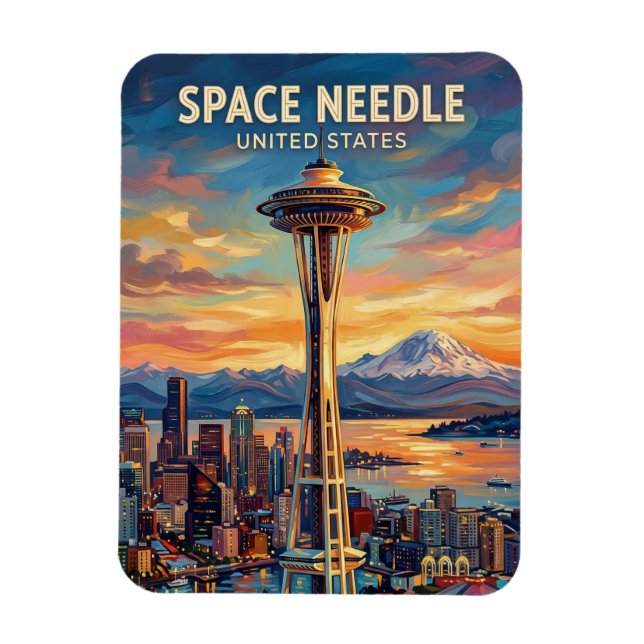 Space Needle Washington State Magnet (Vertikal)