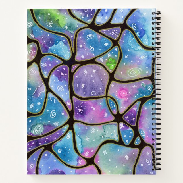 Space Neurographic Bullet Journal Notizbuch (Rückseite)