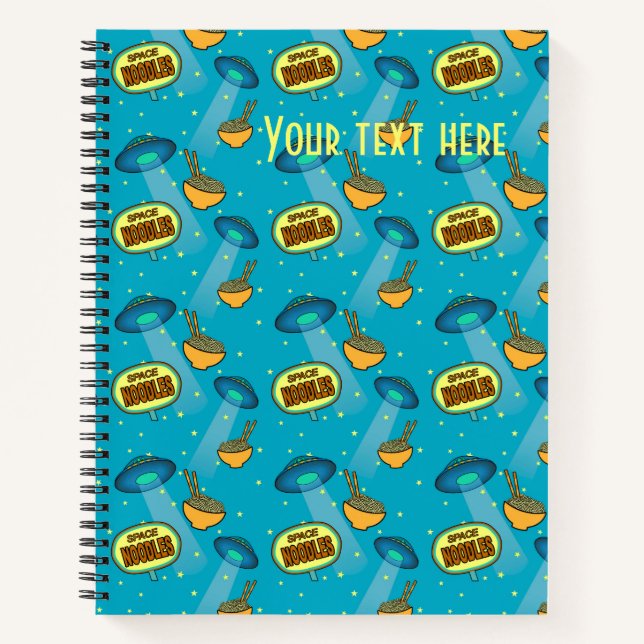 Space Noodles Night Sky Cstom Notizbuch (Vorderseite)