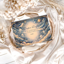 Space Ocean Whales Baby Shower Diapper Raffle