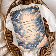 Space Ocean Whales Baby Shower