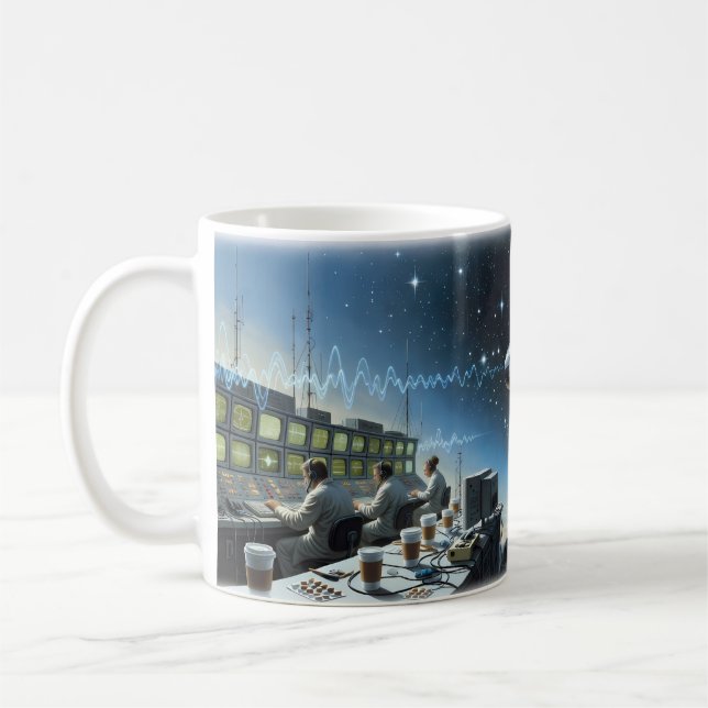Space Oddity — Raketenstart & Kosmos-Tasse Kaffeetasse (Links)