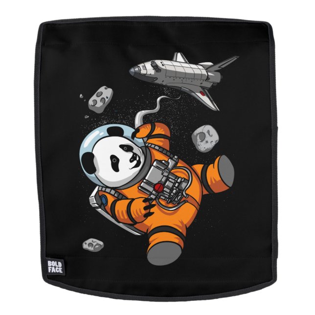Space Panda Bear Astronaut Galaxy Kosmische Tier Rucksack (Abnehmbare Front)