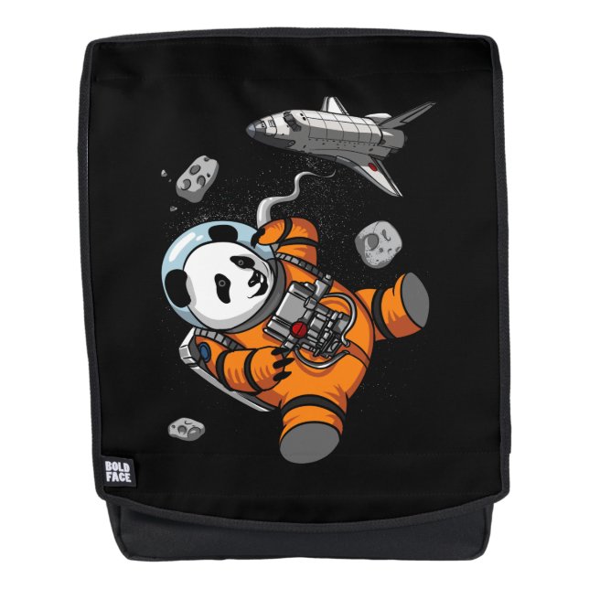 Space Panda Bear Astronaut Galaxy Kosmische Tier Rucksack (Vorderseite)