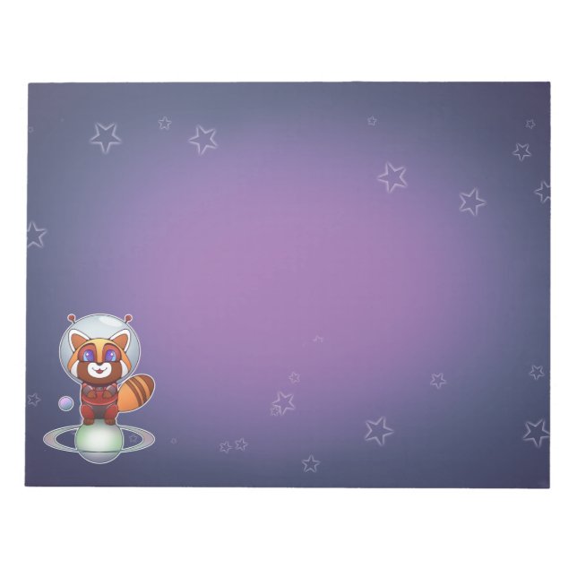 Space Panda Chippy! Notizblock (Vorderseite)
