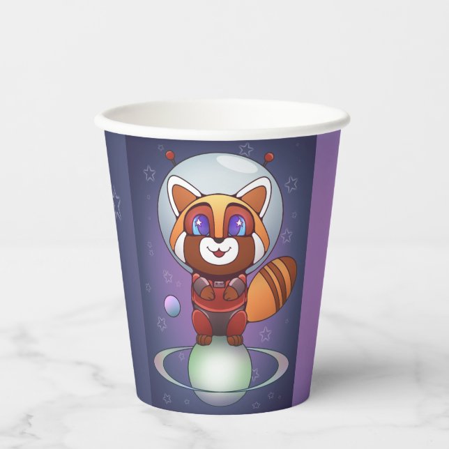 Space Panda Chippy! Pappbecher (Vorderseite)