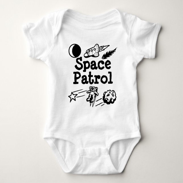 Space Patrol Baby Strampler (Vorderseite)