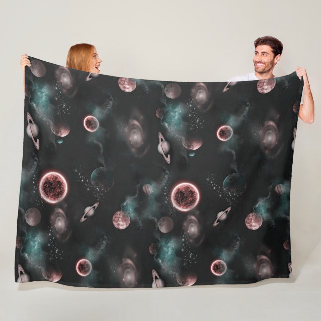 Space Pattern Fleece Blanket (Beispiel)