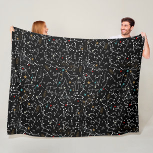 Space Pattern Fleece-Decke Fleecedecke