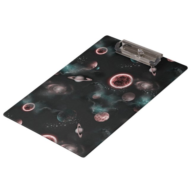 Space Pattern  Klemmbrett (Schrägansicht)