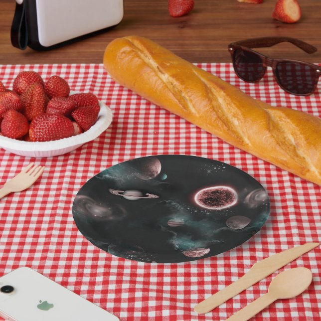 Space Pattern  Pappteller (Picknick)