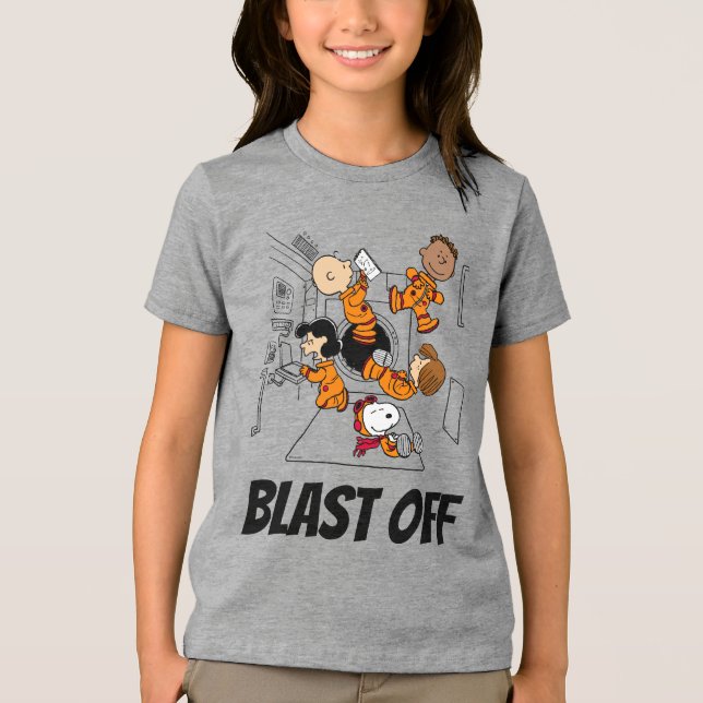 SPACE | Peanuts Gang in Space Tri-Blend Shirt (Vorderseite)