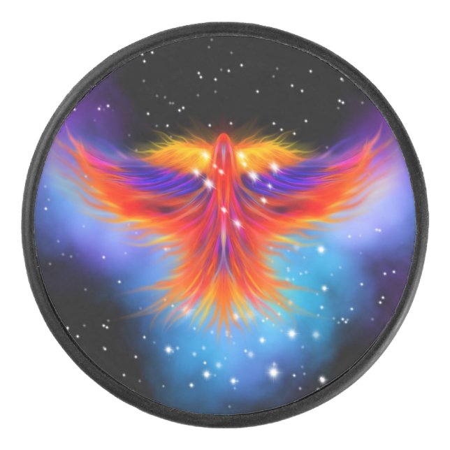 Space Phoenix Nebula Eishockey Puck (Vorderseite)