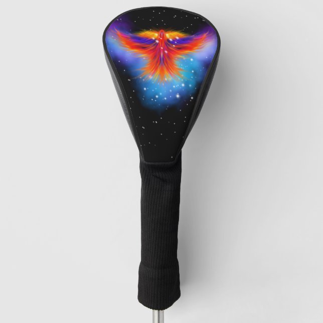 Space Phoenix Nebula Golf Headcover (Vorderseite)