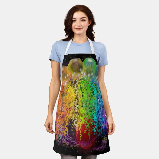 Space Pixies Rainbow-Party-Schürze Schürze (Getragen)