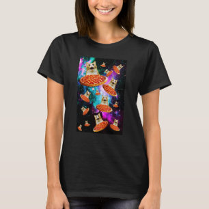 Space Pizza Katze Astronaut Kitten Sarkasmus Essen T-Shirt