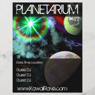 Space Planetarium Custom Rave Flyer