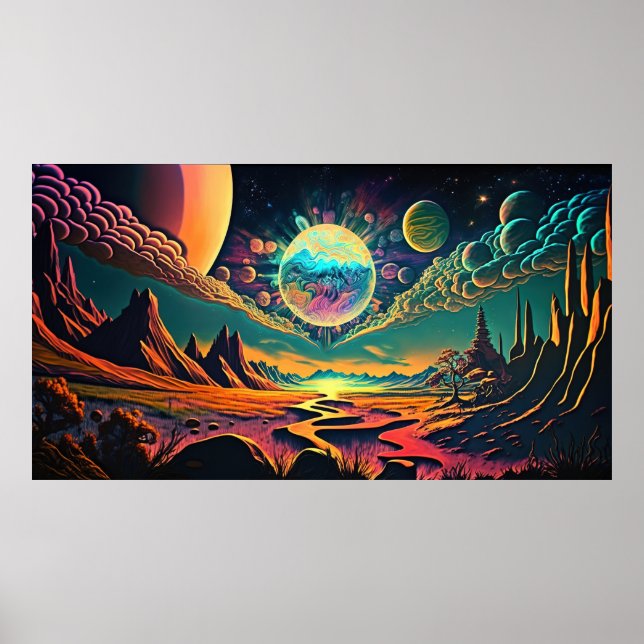 Space Psychedelic Poster (Vorne)