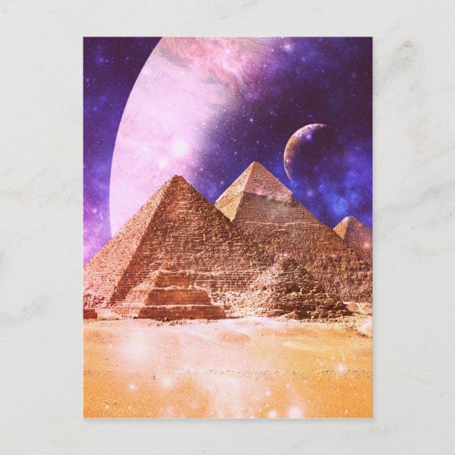 Space Pyramids Postkarte (Vorderseite)