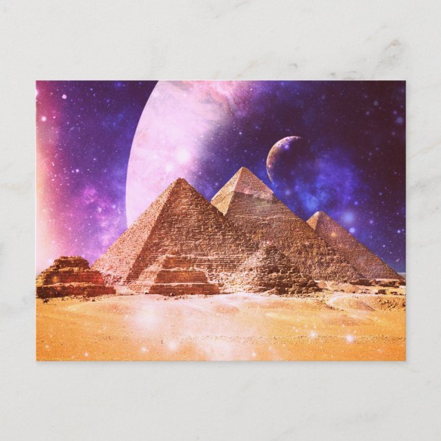 Space Pyramids Postkarte (Vorderseite)