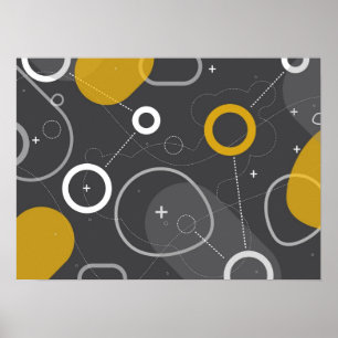 Space Race Abstract Poster