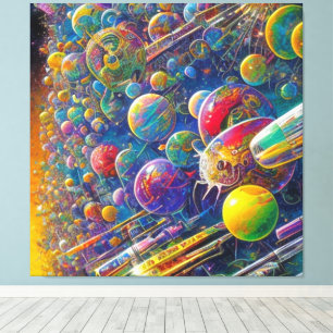Space Race-Leinwand Leinwanddruck