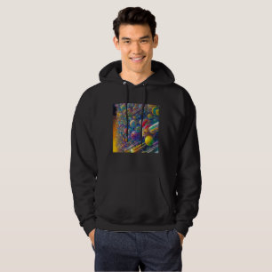 Space Race Männer schwarz gekleidetes Sweatshirt