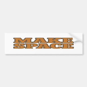 Space Retro 70er Slab Serif Orange und Brown Autoaufkleber