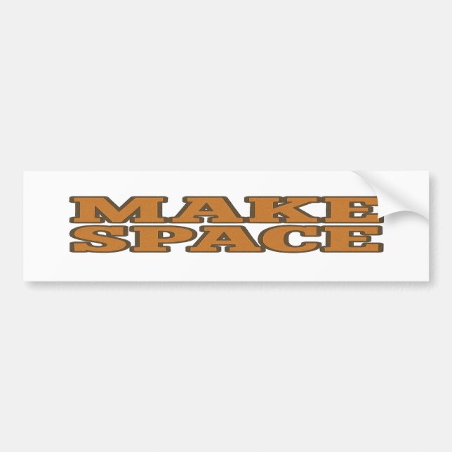 Space Retro 70er Slab Serif Orange und Brown Autoaufkleber (Vorne)