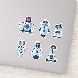 Space Robots Vinyl Stickers Aufkleber