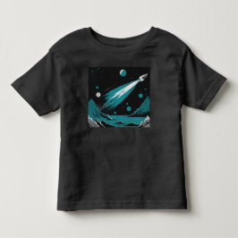 Space Rocket – Grey & Blue Toddler T-Shirt