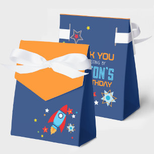 Space Rocket Navy & Orange Ballotins cadeaux
