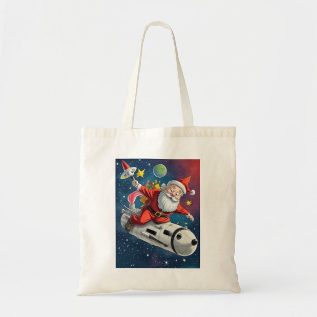 Space Santa Claus Tragetasche (Vorne)