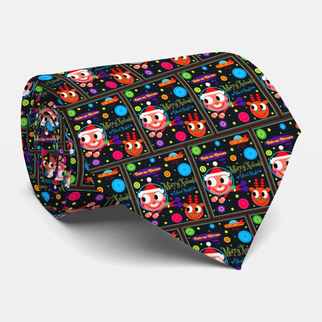 SPACE SANTA KRAWATTE (Gerollt)