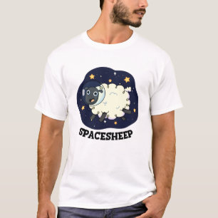 Space Sheep Funny Astronaut Puff T-Shirt