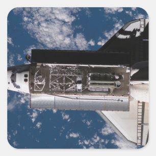 Space Shuttle Atlantis 2 Quadratischer Aufkleber