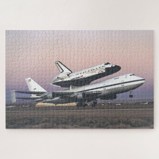 Space Shuttle Atlantis Atop Nasas 747 (Horizontal)