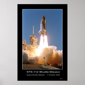 Space Shuttle Atlantis Blast-off - 7. Oktober 2002 Poster