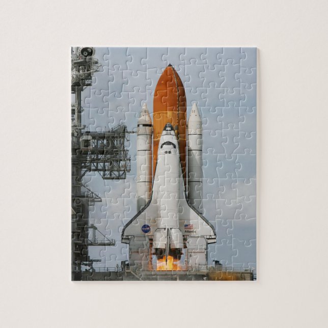 Space Shuttle Atlantis Foto-Puzzle mit Blechdose (Vertikal)