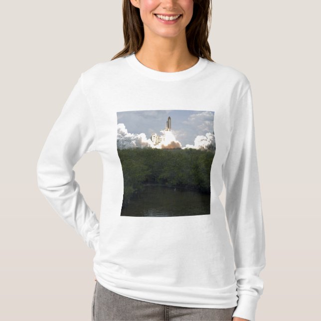 Space Shuttle Atlantis hebt 13 T-Shirt (Vorderseite)